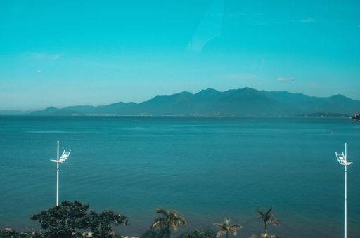 A beautiful view of the ocean under the blue sky - great for wallpapers