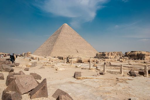 The Great Pyramid of Giza, the pyramid of pharaoh Khufu.