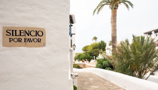 An empty street in Balearic Islands, Spain
