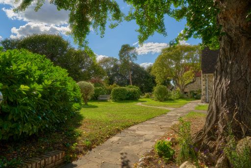 The garden of St Mildred's Priory in Minster Abbey, the community of Benedictine nuns. England, UK.