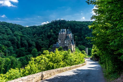 A majestic shot of an ancient beautiful Burg Eltz Castle in Wierschem, Germany