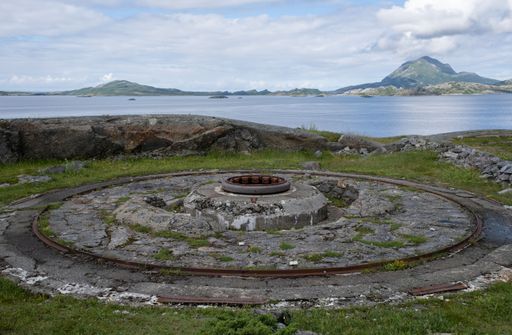 Gronsvik, Norway - July 09, 2022: Gronsvik Fort was a German coastal fort in the north of Helgeland. The coastal fort was built by Soviet prisoners
