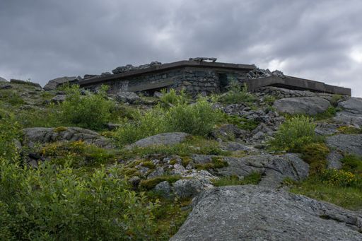 Gronsvik, Norway - July 09, 2022: Gronsvik Fort was a German coastal fort in the north of Helgeland. The coastal fort was built by Soviet prisoners