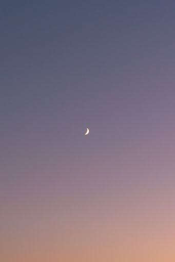 A vertical shot of the moon spreading love and light during evening time