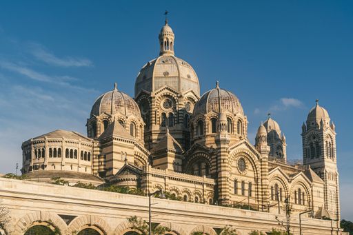 White church. Cathedrale La Major in France