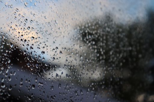 Water droplets on the window