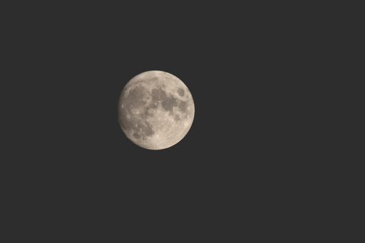 A beautiful low angle closeup shot of the moon