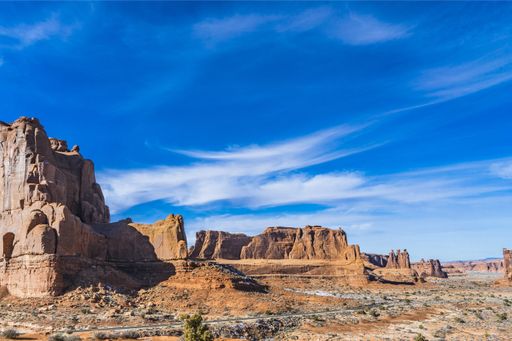 A beautiful landscape shot of Arches National Park in Utah, USA