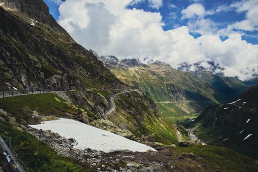 A beautiful view of Susten Pass in Swiss Alps