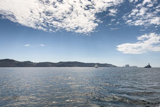 View from a tour ferryboat over the city of Lisbon, Port