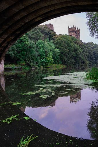 A vertical shot of the Cathedral Church of Christ, Blessed Mary the Virgin and St Cuthbert of Durham