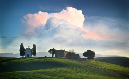 a suggestive view of the small country church