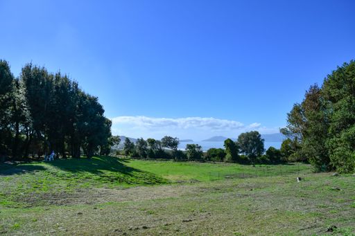 View of the panorama from the archaeological park of Cuma near Naples.