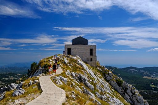 A beautiful shot of the Njegos Mausoleum in Lovcen, Montenegro