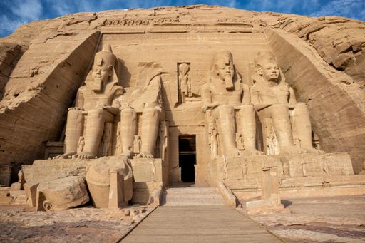A view of the ancient temples in Luxor, Egypt