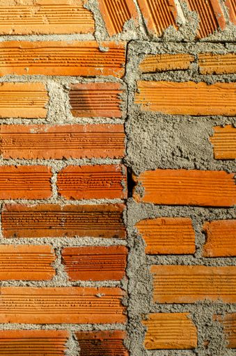 detail of a brick wall, concept construction