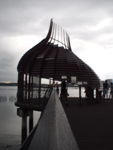 A vertical shot of the architecture in Sungei Buloh Wetland Reserve in Singapore