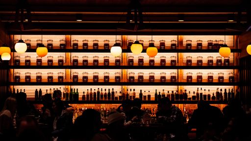 A beaautiful view of the bar interior