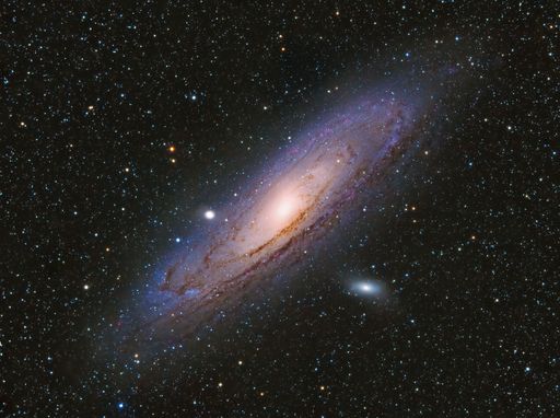 The Andromeda Galaxy (Messier 31, NGC 224) a barred spiral galaxy and the nearest large galaxy to the Milky Way