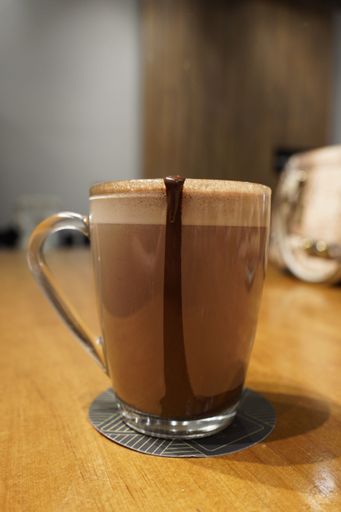 Close up of a cup of hot chocolate