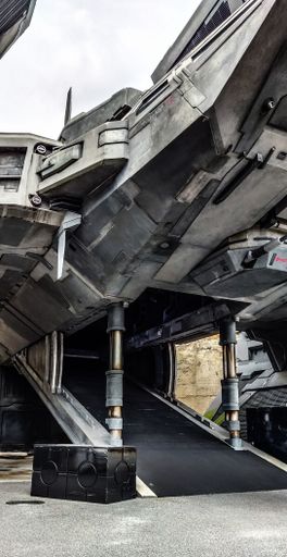 A vertical shot of the Galaxy's Edge Disney's Hollywood Studios Orlando Florida