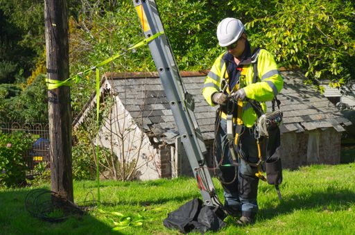 UK internet and telephone provider at work providing internet and telephone services to rural locations