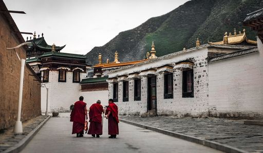 The Monks at Gannan Labrang Monastery