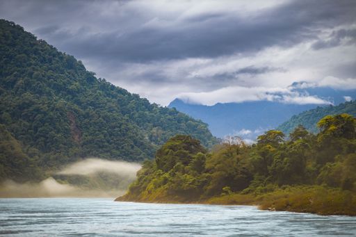 A beautiful shot of a river surrounded by mountains