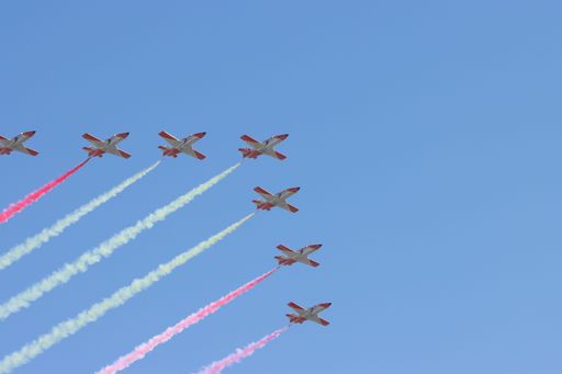 The Military Parade in commemoration of Hispanic Day. Madrid, Spain