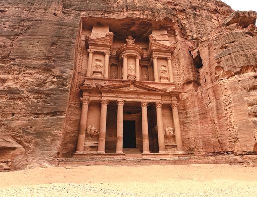 An outdoor view of The Monastery in Petra, Jordan