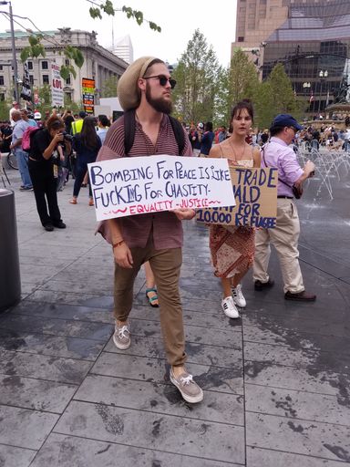 A protest in Cleveland during the Republican National Convention