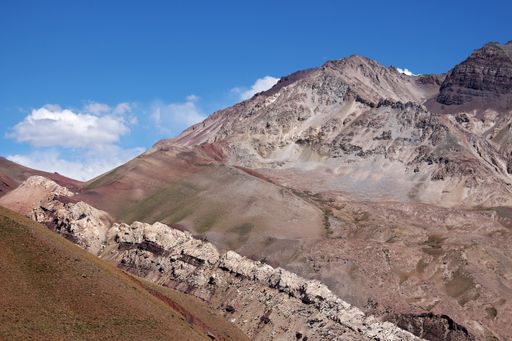 A beautiful shot of a mountain landscape in Aconcagua Provincial Park, Argentina