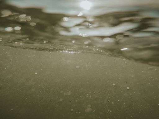 An abstract underwater shot with sunrays