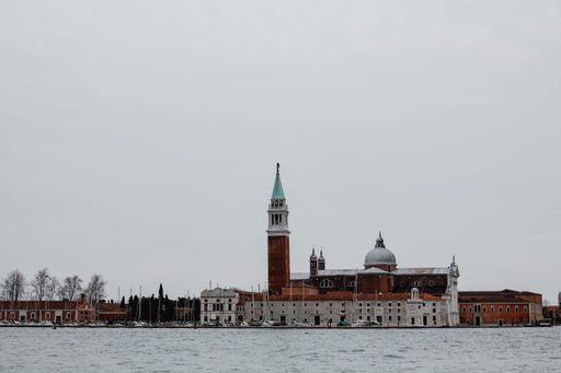 A beautiful view of San Giorgio Maggiore island with Palladian church in Venice, Italy