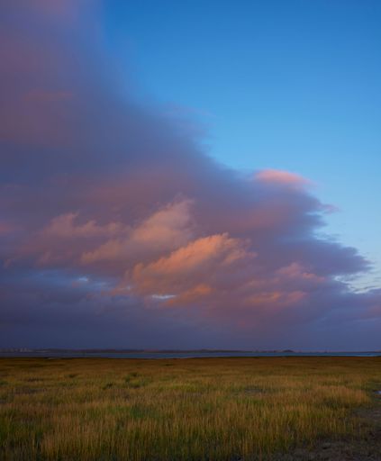 A vertical shot of the Walney sunset. Barrow-In-Furness, UK