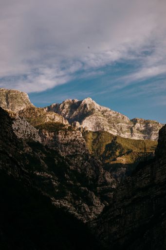 A beautiful view of rocky mountains near Mostar, Bosnia and Herzegovina