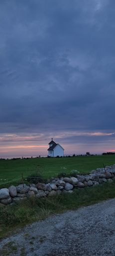 Dramatic purple sunset over the sea, Norway