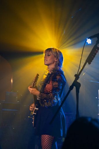 Annie Hamilton performing her latest album songs on a tour with Lime Cordiale in Futurum music bar, Prague.